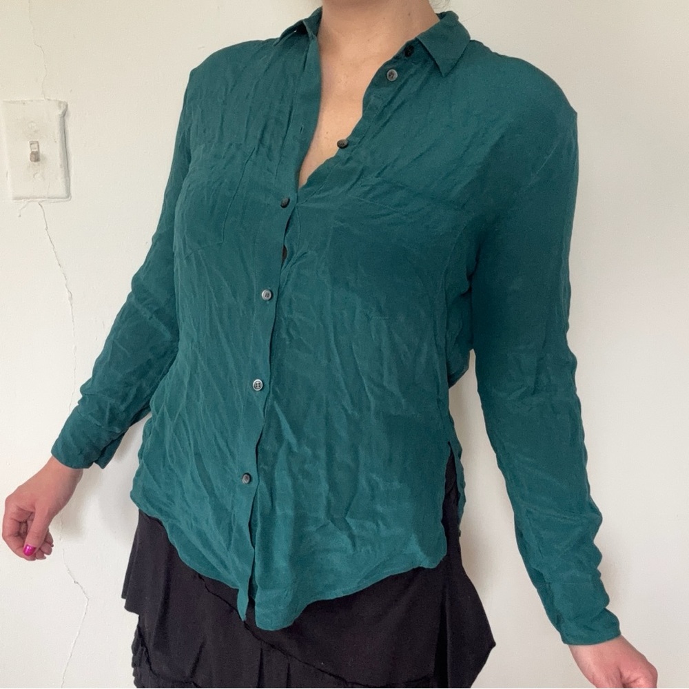 Madewell Teal Blouse